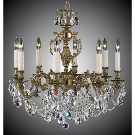 American Brass And Crystal Rosetta 8 Light Chandelier Cp131038