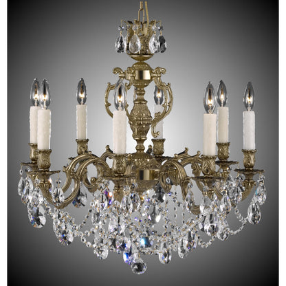 American Brass And Crystal Rosetta 8 Light Chandelier Cp131038