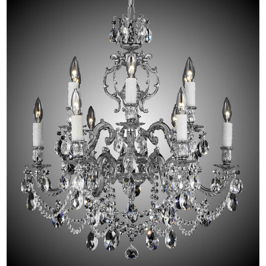 American Brass And Crystal Rosetta 12 Light Chandelier Cp131039