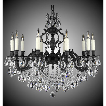 American Brass And Crystal Rosetta 10 Light Chandelier Cp131042