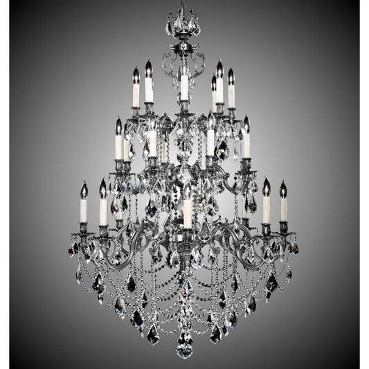 American Brass And Crystal Rosetta 24 Light Chandelier Cp131047