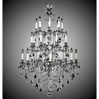 American Brass And Crystal Rosetta 24 Light Chandelier Cp131047