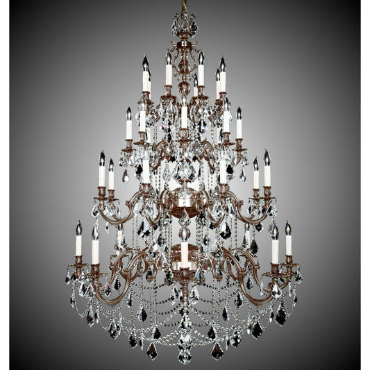 American Brass And Crystal Rosetta 32 Light Chandelier Cp131049