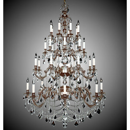 American Brass And Crystal Rosetta 32 Light Chandelier Cp131049