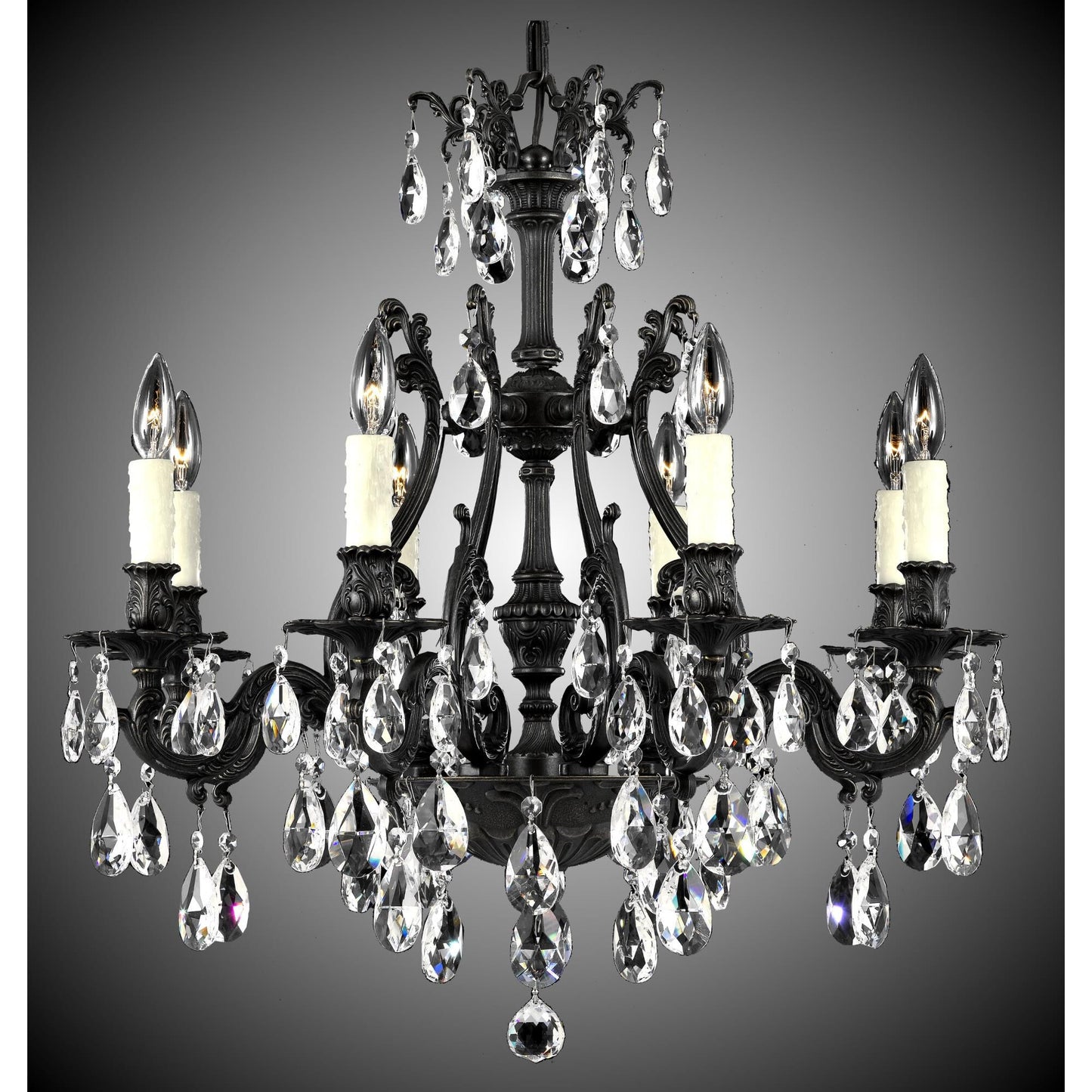 American Brass And Crystal Chateau 8 Light Chandelier Cp322994