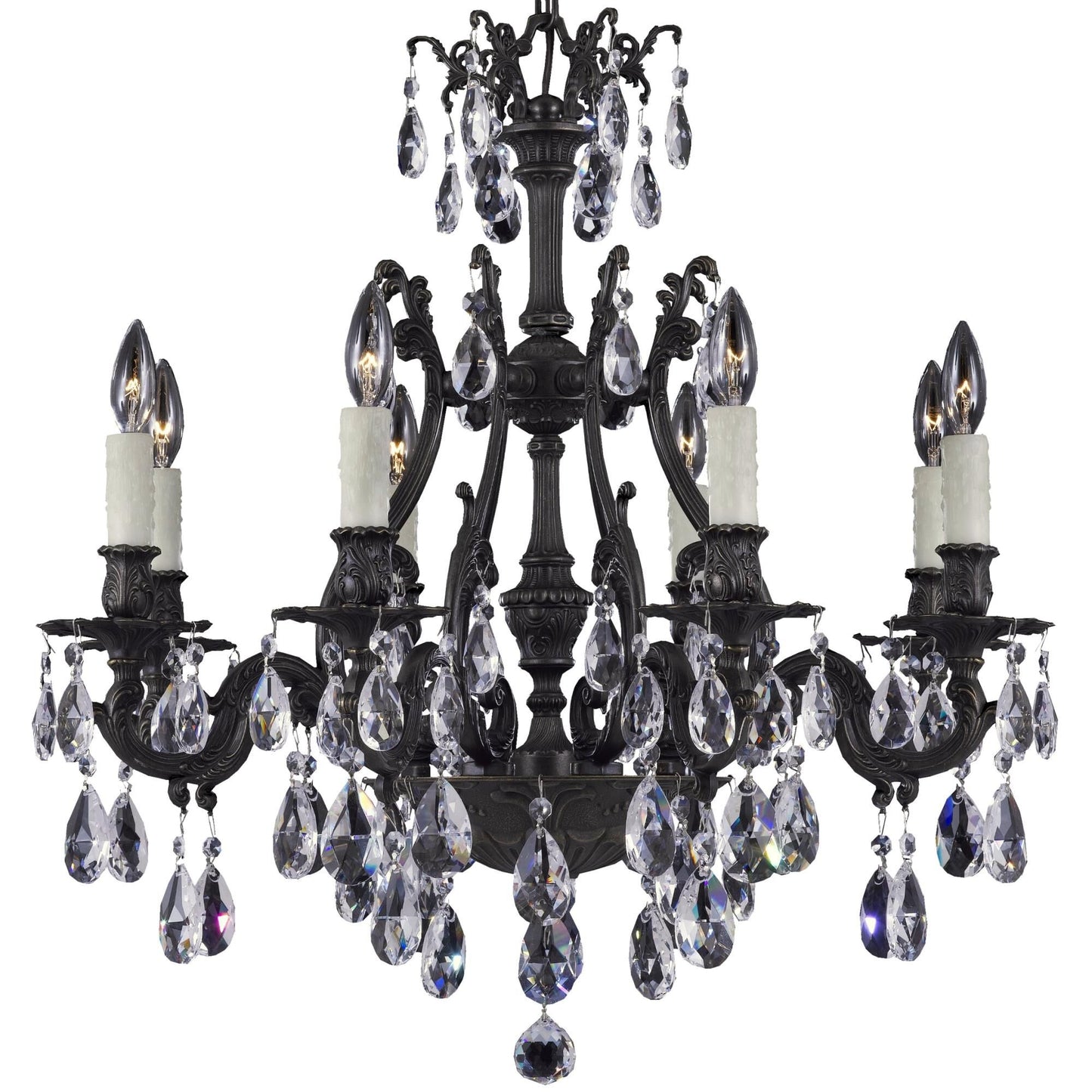 American Brass And Crystal Chateau 8 Light Chandelier Cp322994