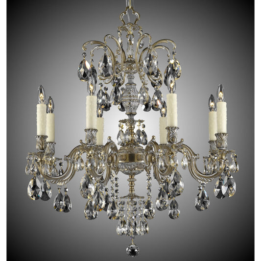 American Brass And Crystal Marlena 8 Light Chandelier Cp131077