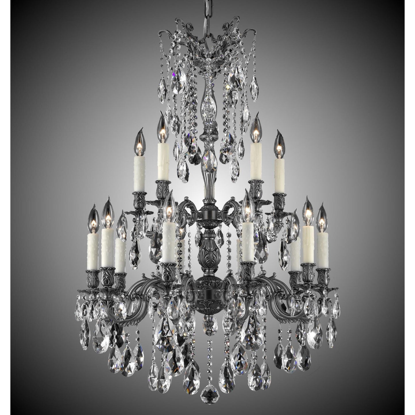 American Brass And Crystal Bellagio 15 Light Chandelier Cp131084