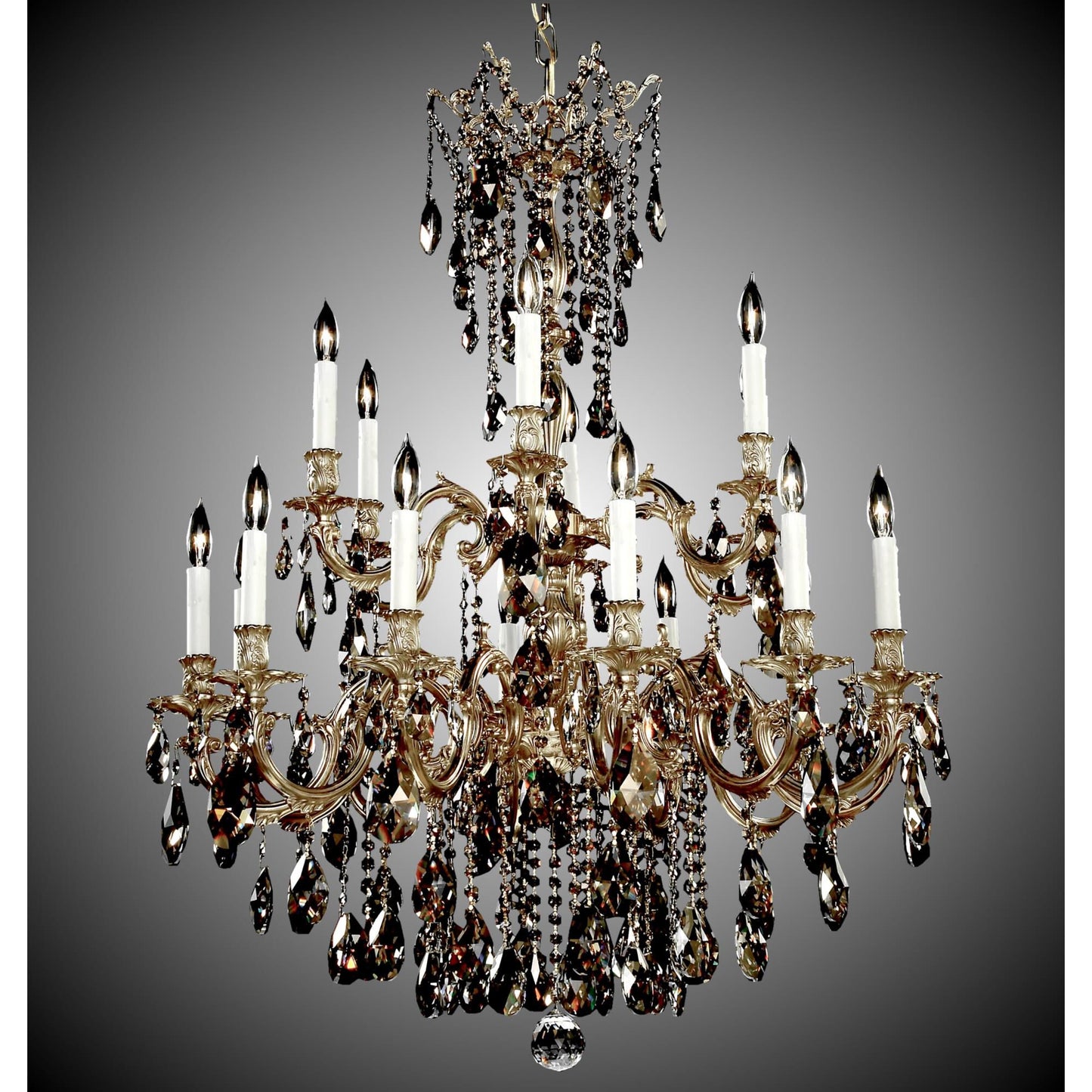 American Brass And Crystal Bellagio 18 Light Chandelier Cp342909