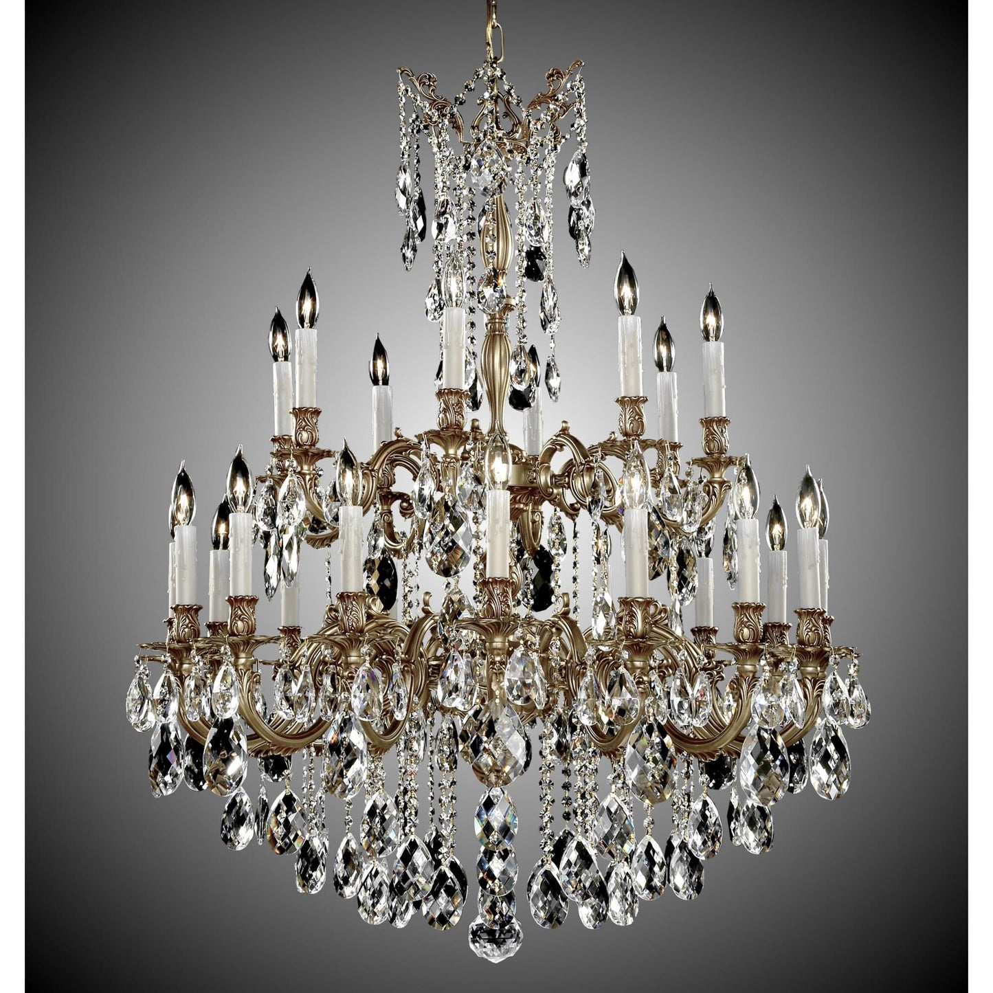 American Brass And Crystal Bellagio 24 Light Chandelier Cp131086