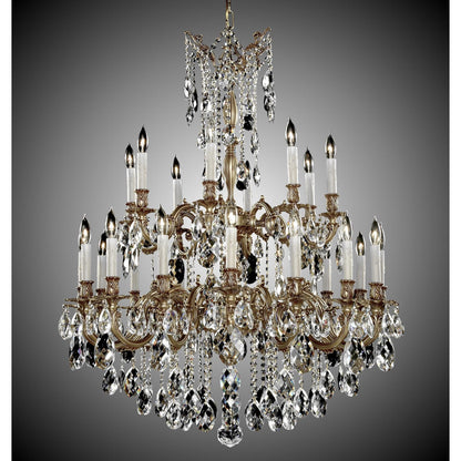 American Brass And Crystal Bellagio 24 Light Chandelier Cp131086