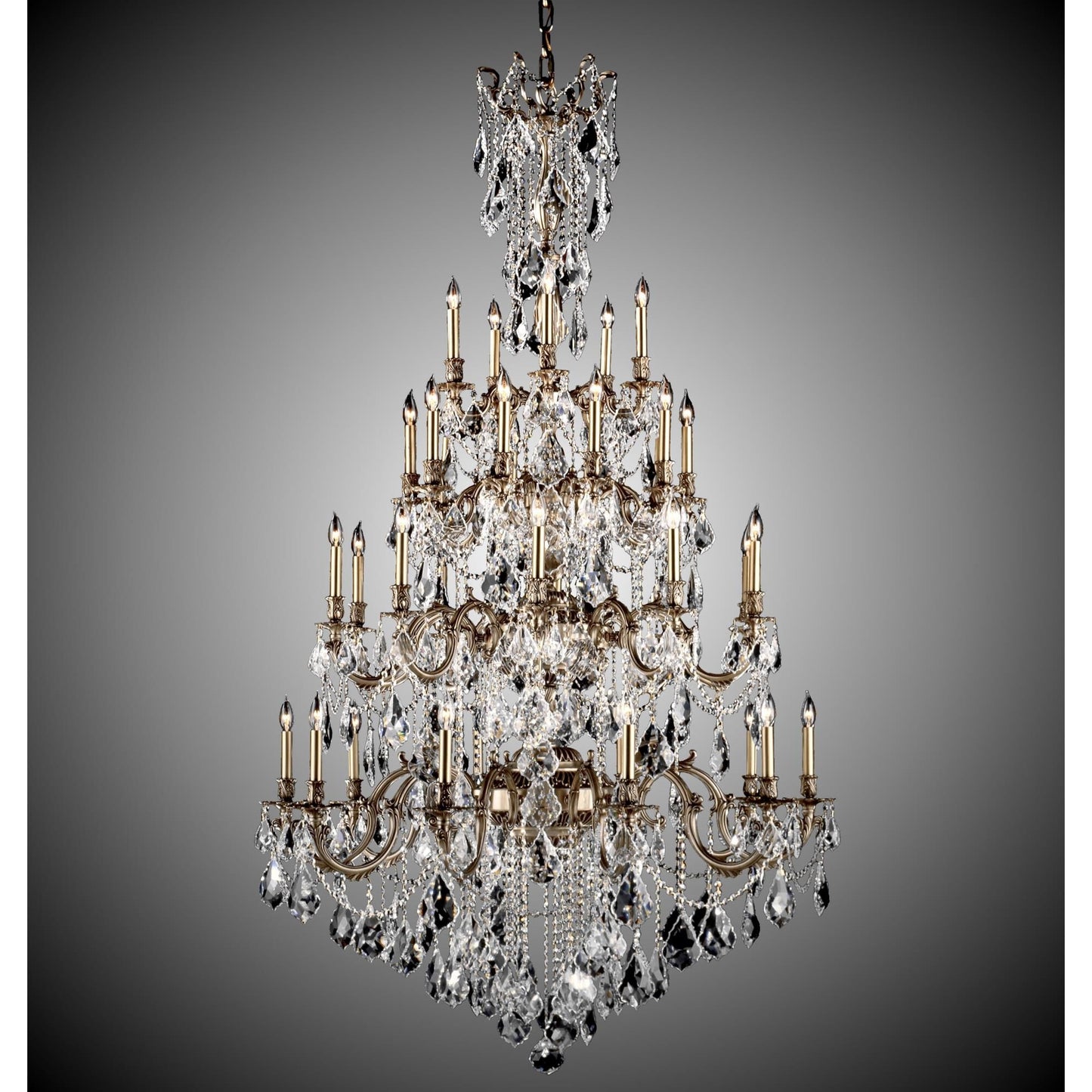 American Brass And Crystal Bellagio 35 Light Chandelier Cp131088