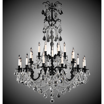 American Brass And Crystal Sterling 32 Light Mini Chandelier Cp344677