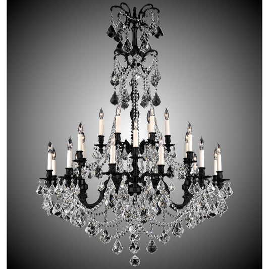 American Brass And Crystal Sterling 32 Light Mini Chandelier Cp344677