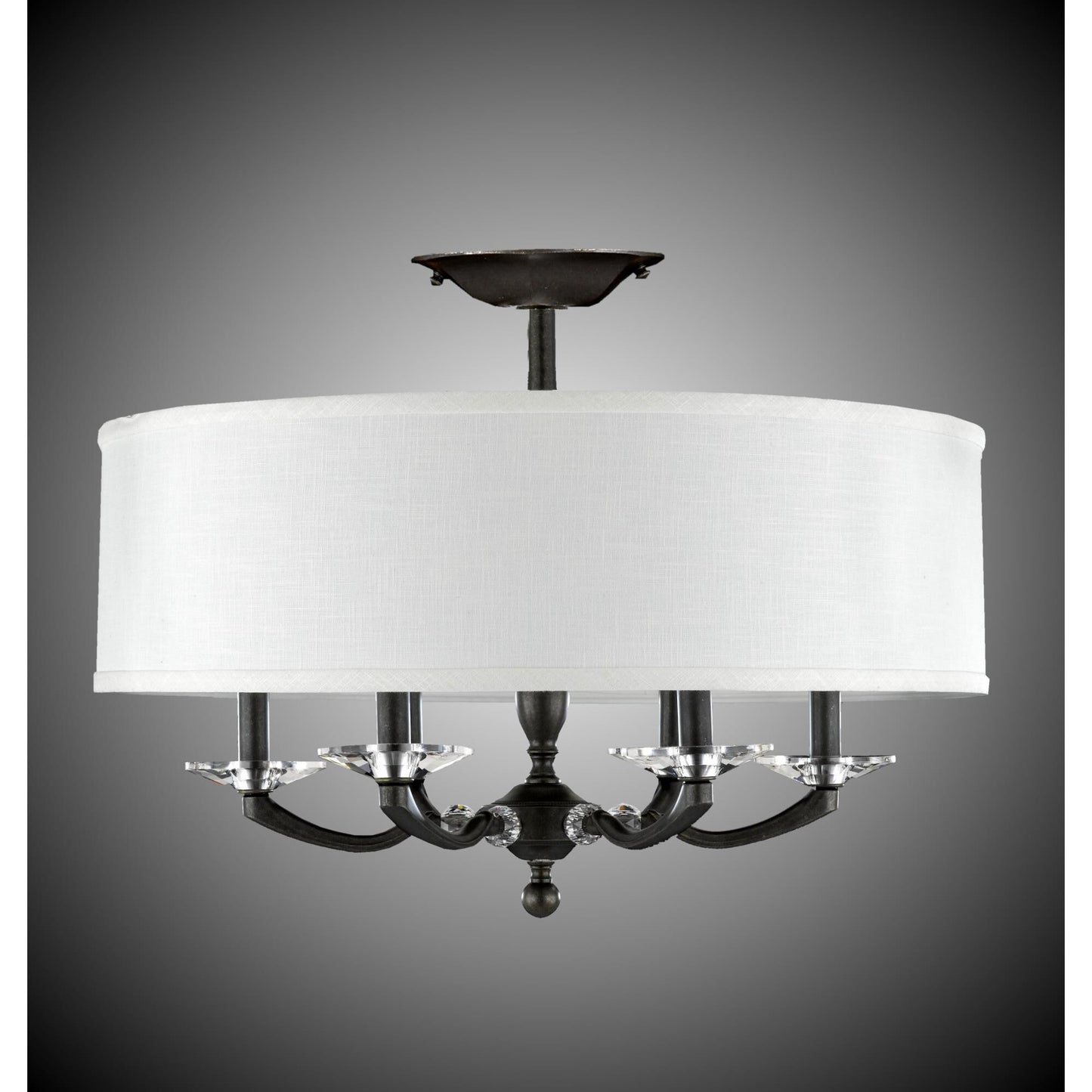 American Brass And Crystal Kensington 6 Light Semi Flush Mount Cp349135