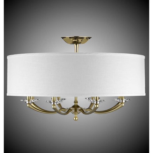 American Brass And Crystal Kensington 8 Light Semi Flush Mount Cp349375