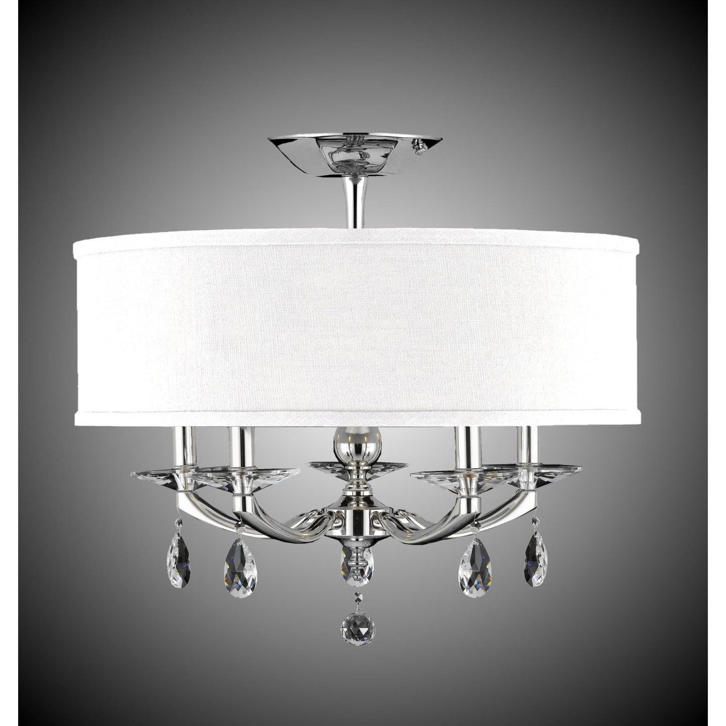 American Brass And Crystal Kensington 5 Light Semi Flush Mount Cp349495