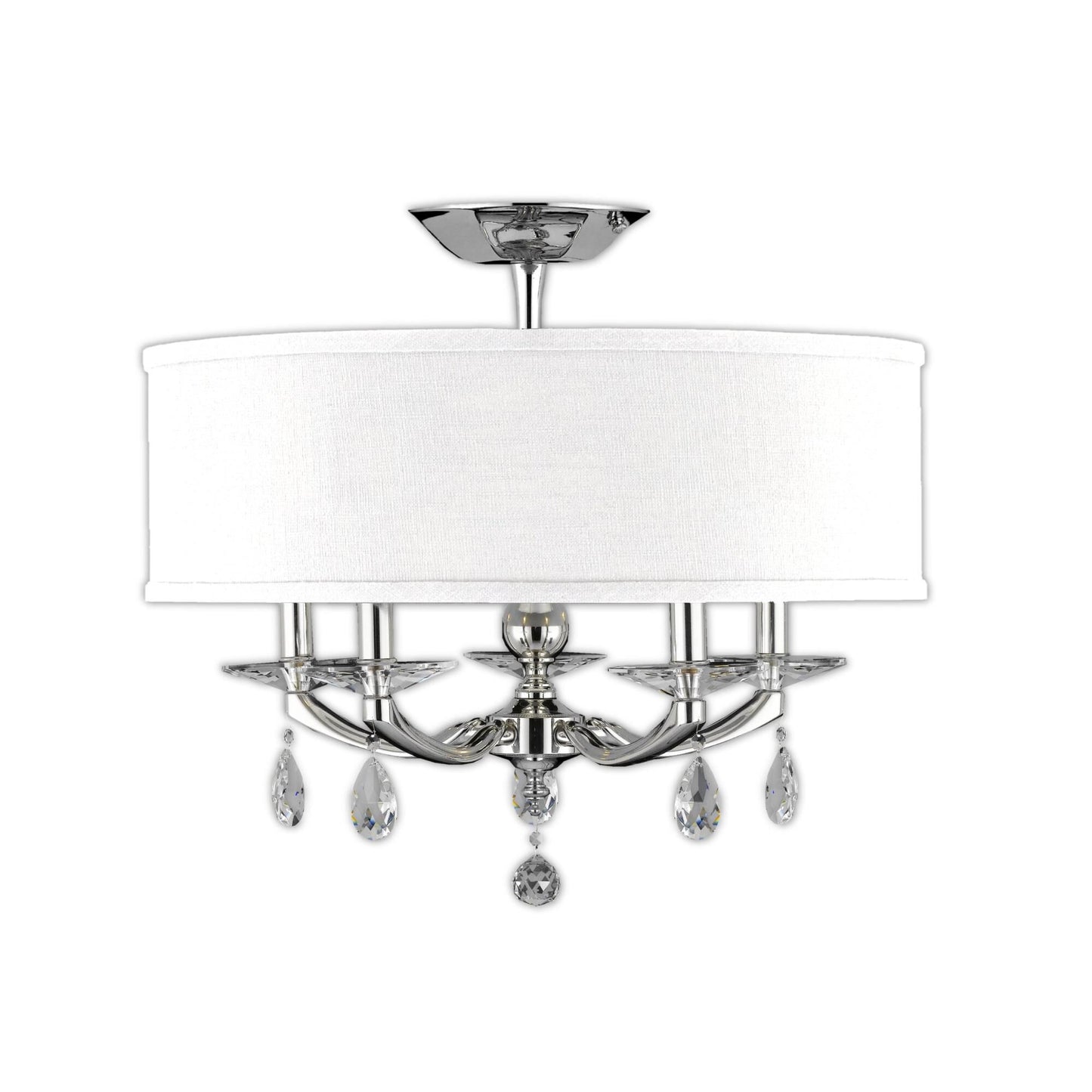 American Brass And Crystal Kensington 5 Light Semi Flush Mount Cp349495