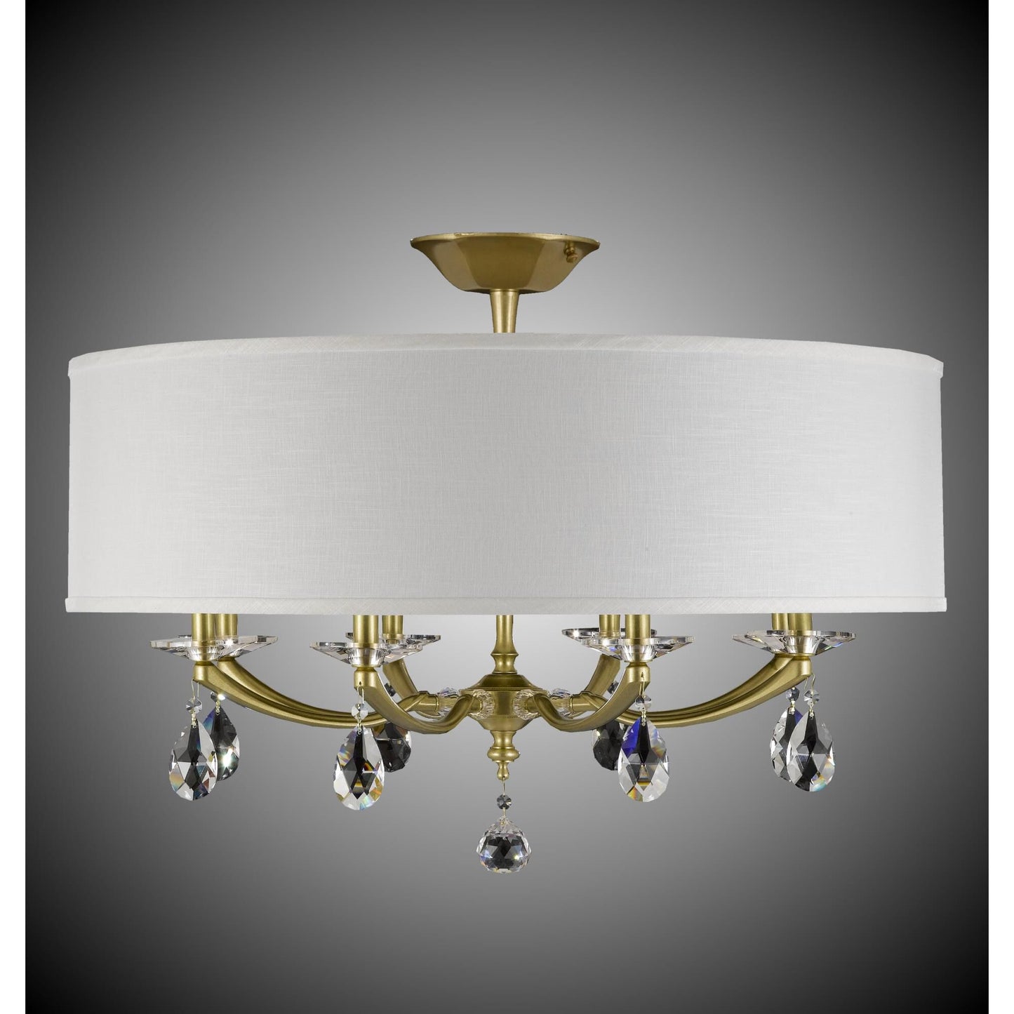 American Brass And Crystal Kensington 8 Light Semi Flush Mount Cp349855