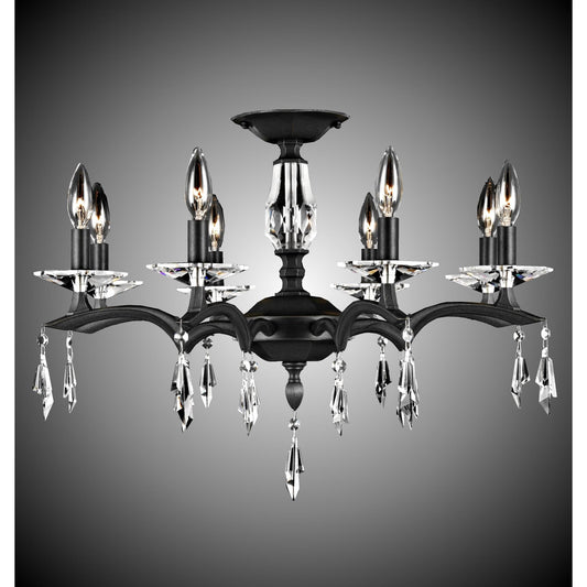 American Brass And Crystal Kaya 8 Light Flush Mount Cp350024