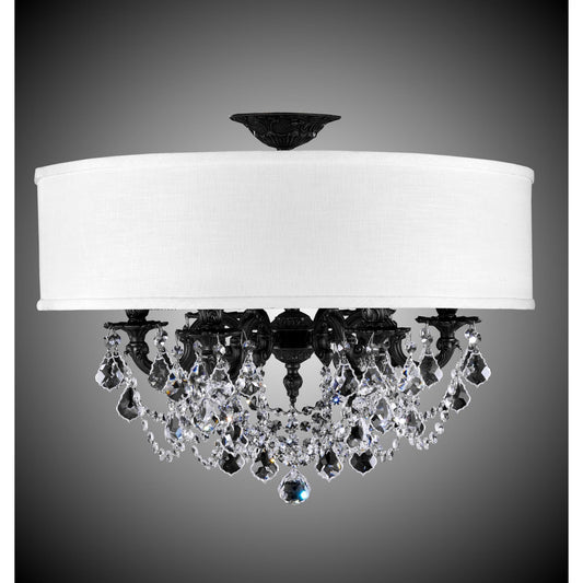 American Brass And Crystal Llydia 6 Light Semi Flush Mount Cp355998