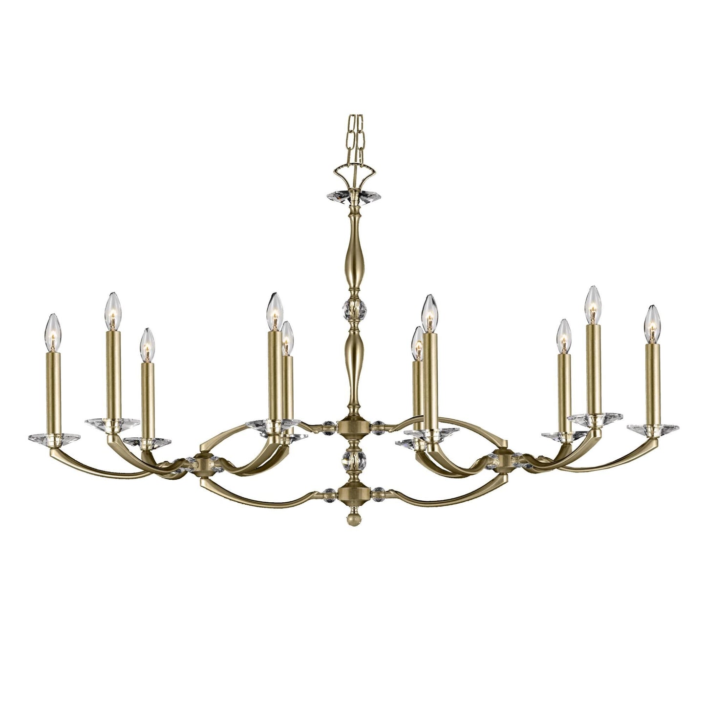 American Brass And Crystal Kensington 23 Inch 10 Light Chandelier Cp150526