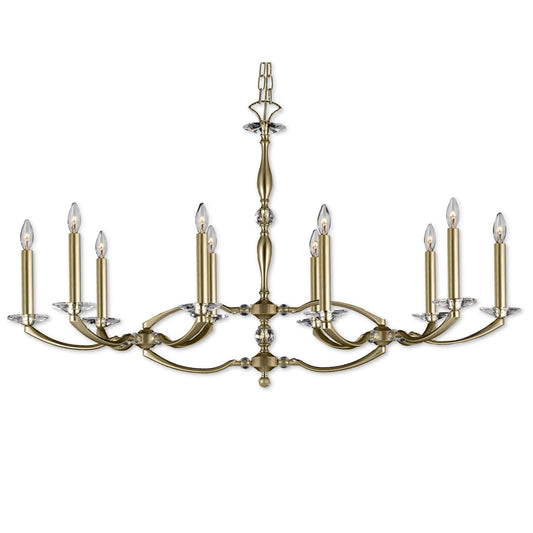 American Brass And Crystal Kensington 23 Inch 10 Light Chandelier Cp150526