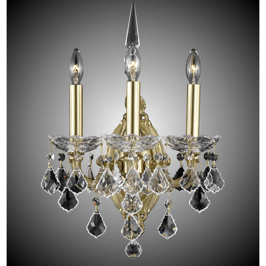 American Brass And Crystal Venetian 17 Inch Wall Sconce Cp406603