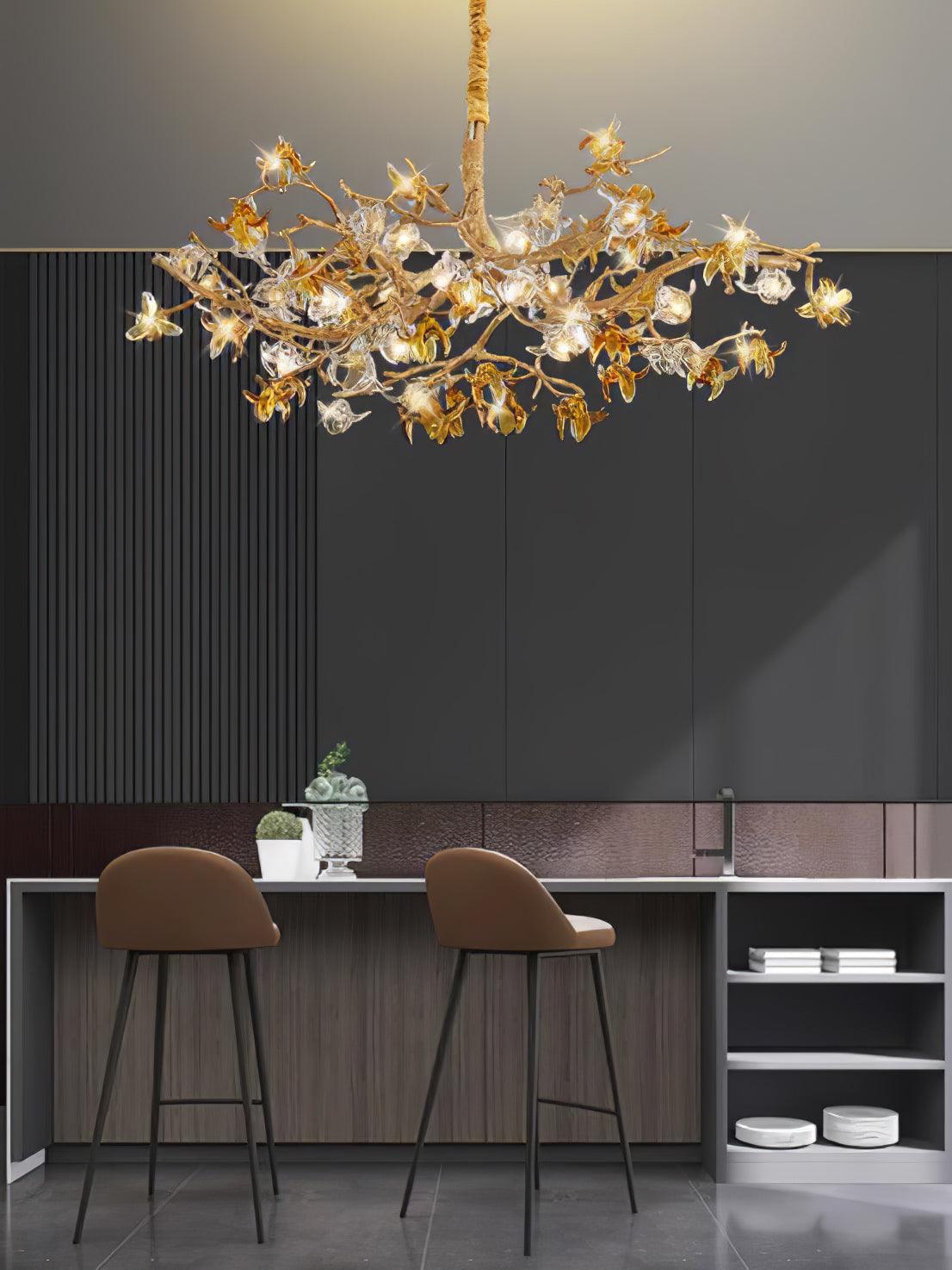 Aosta Brass Branch Chandelier