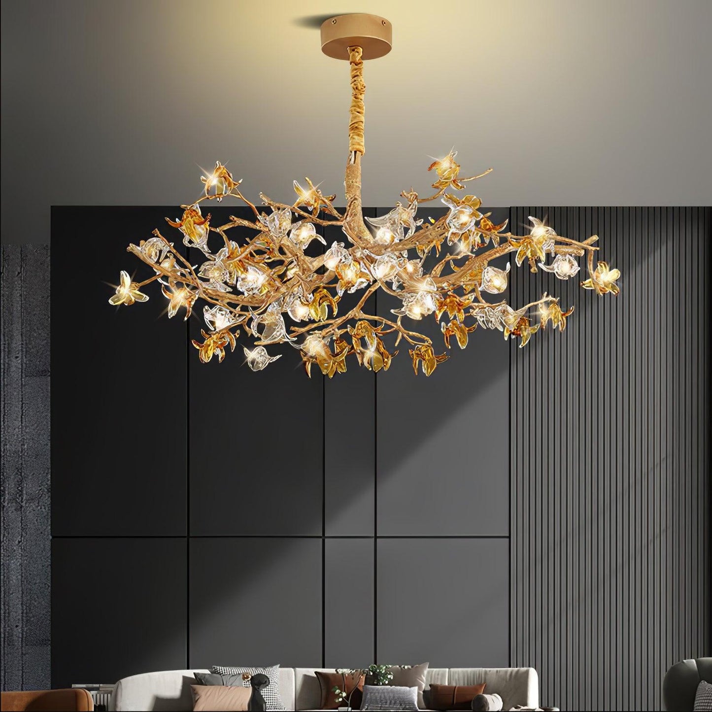 Aosta Brass Branch Chandelier