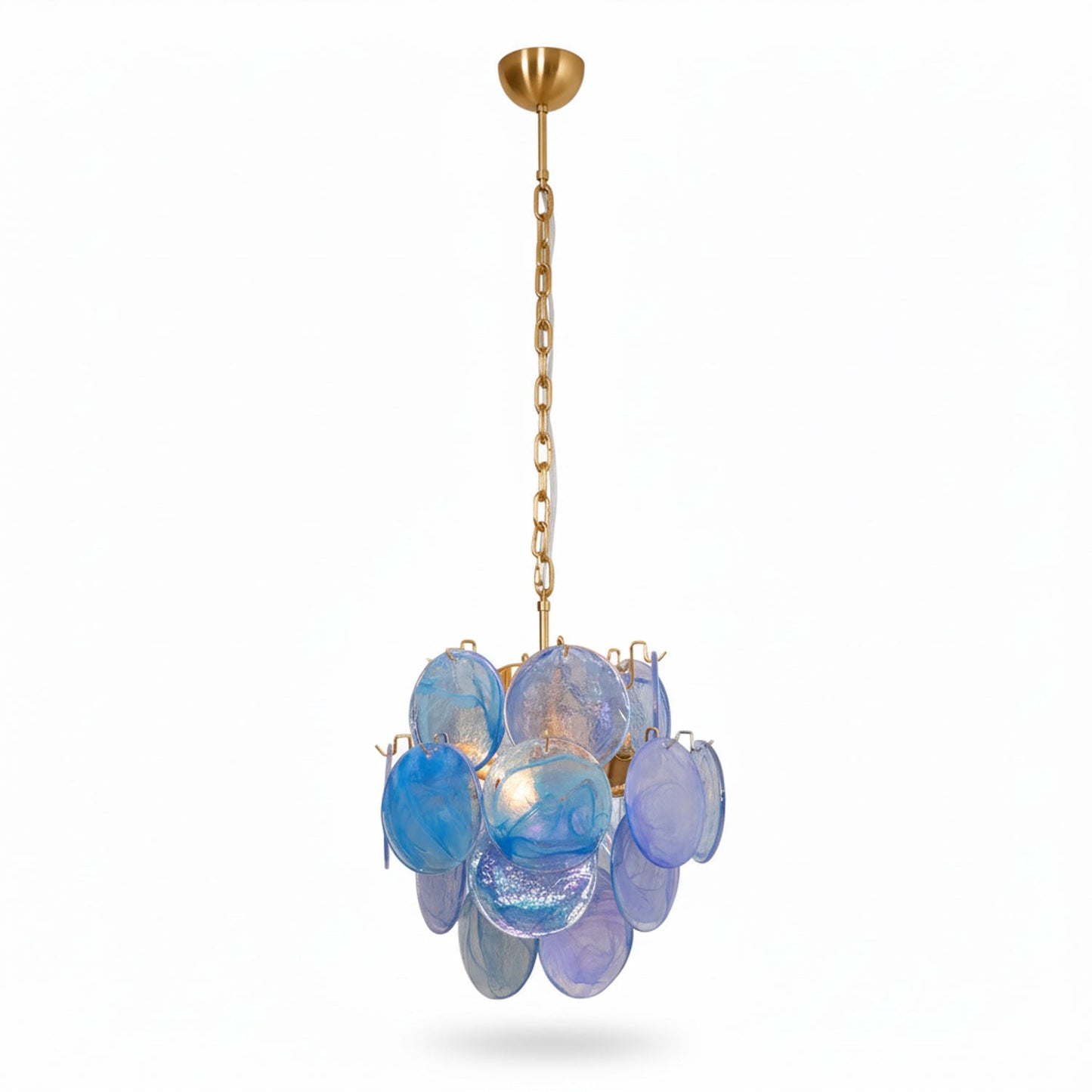 Aqua Blue Glass Murano Chandelier