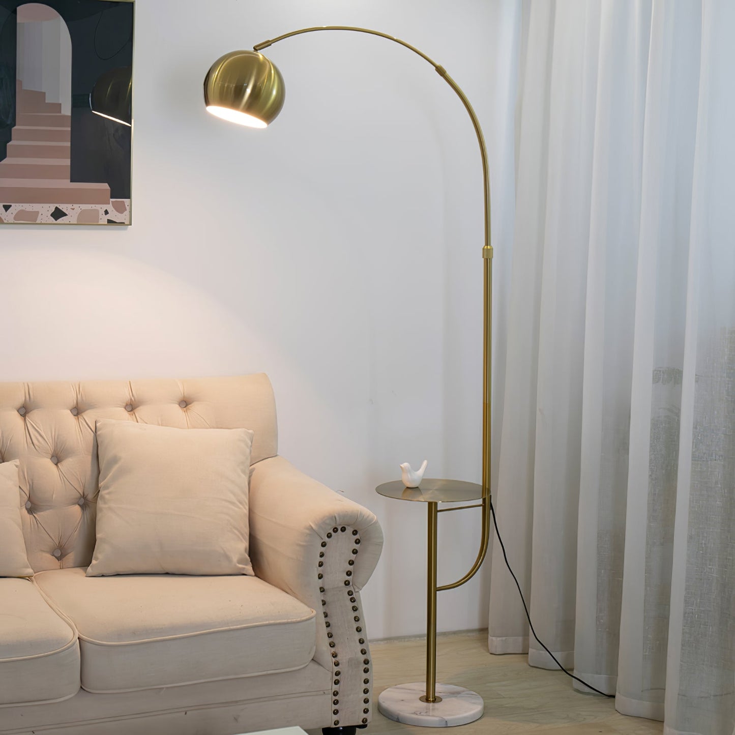 Arc Nightstand Floor Lamp