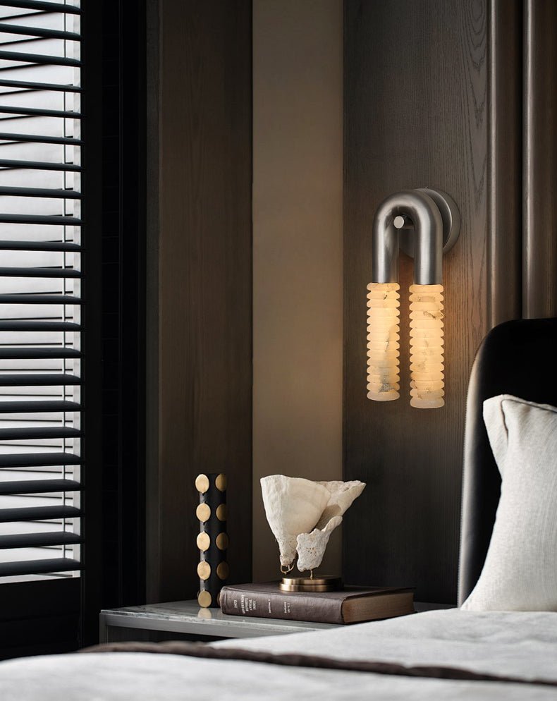 Arc Ridge Alabaster Wall Sconce