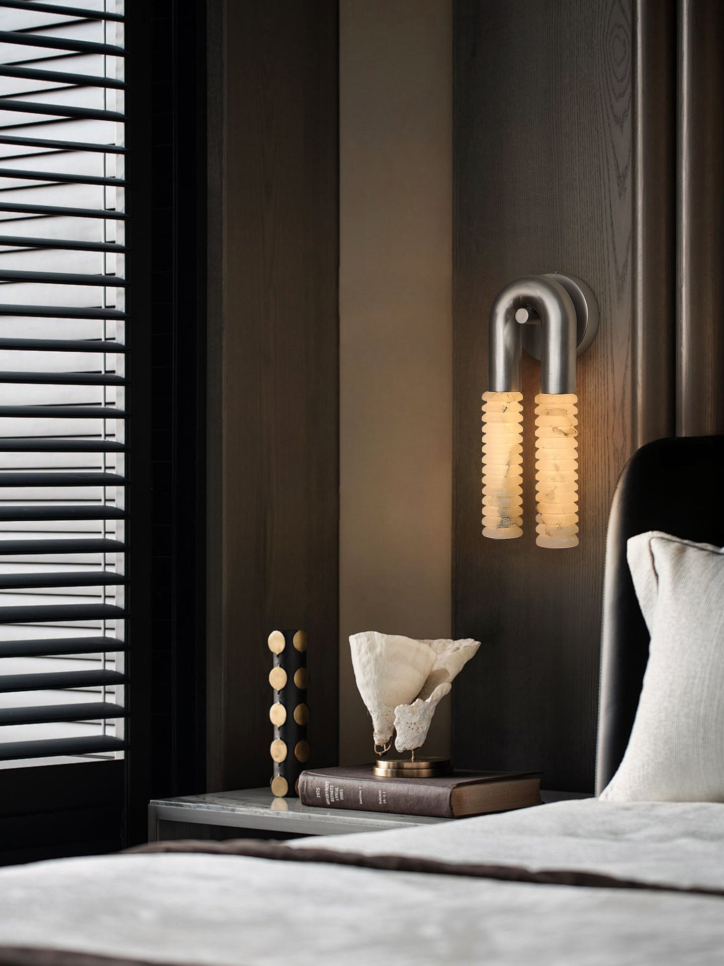 Arc Ridge Alabaster Wall Sconce