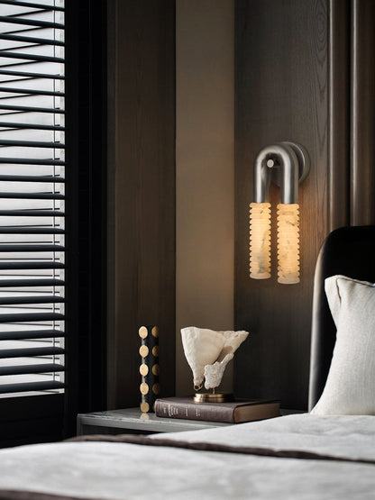 Arc Ridge Alabaster Wall Sconce