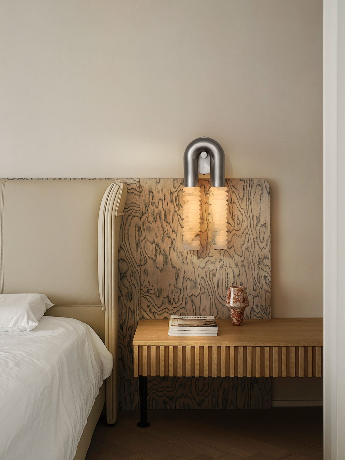 Arc Ridge Alabaster Wall Sconce