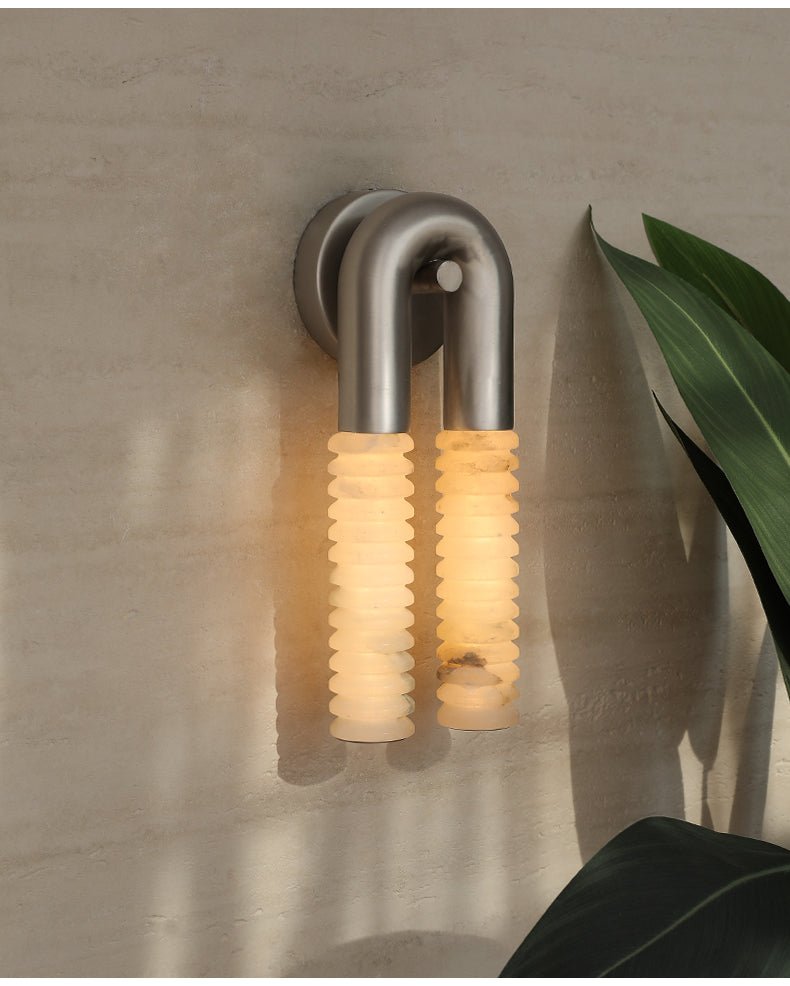 Arc Ridge Alabaster Wall Sconce
