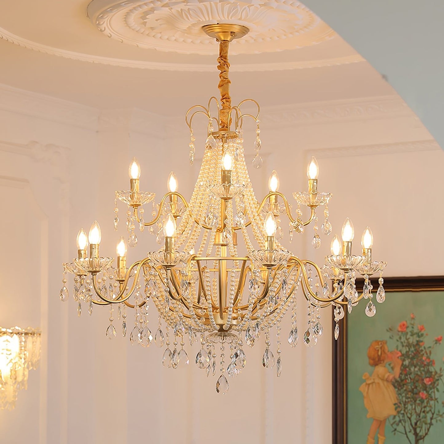 Arcadia Gold Chandelier