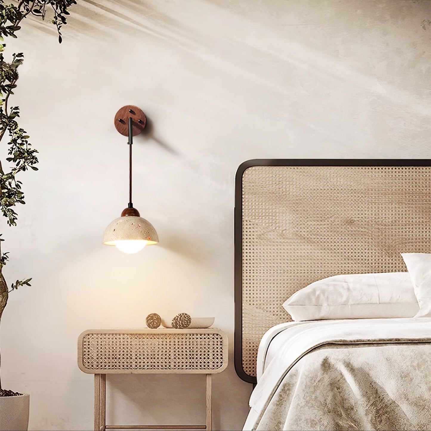 Arched Travertine Wall Light