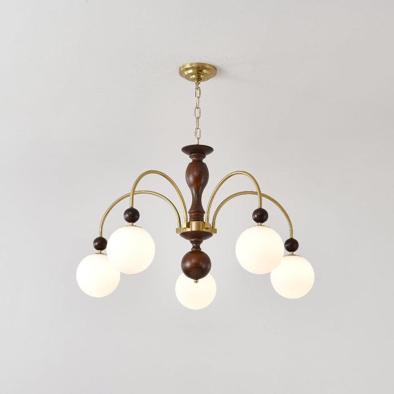 Archway Walnut Color Chandelier