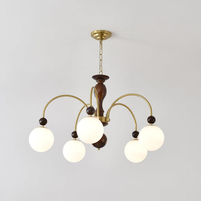 Archway Walnut Color Chandelier