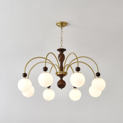 Archway Walnut Color Chandelier