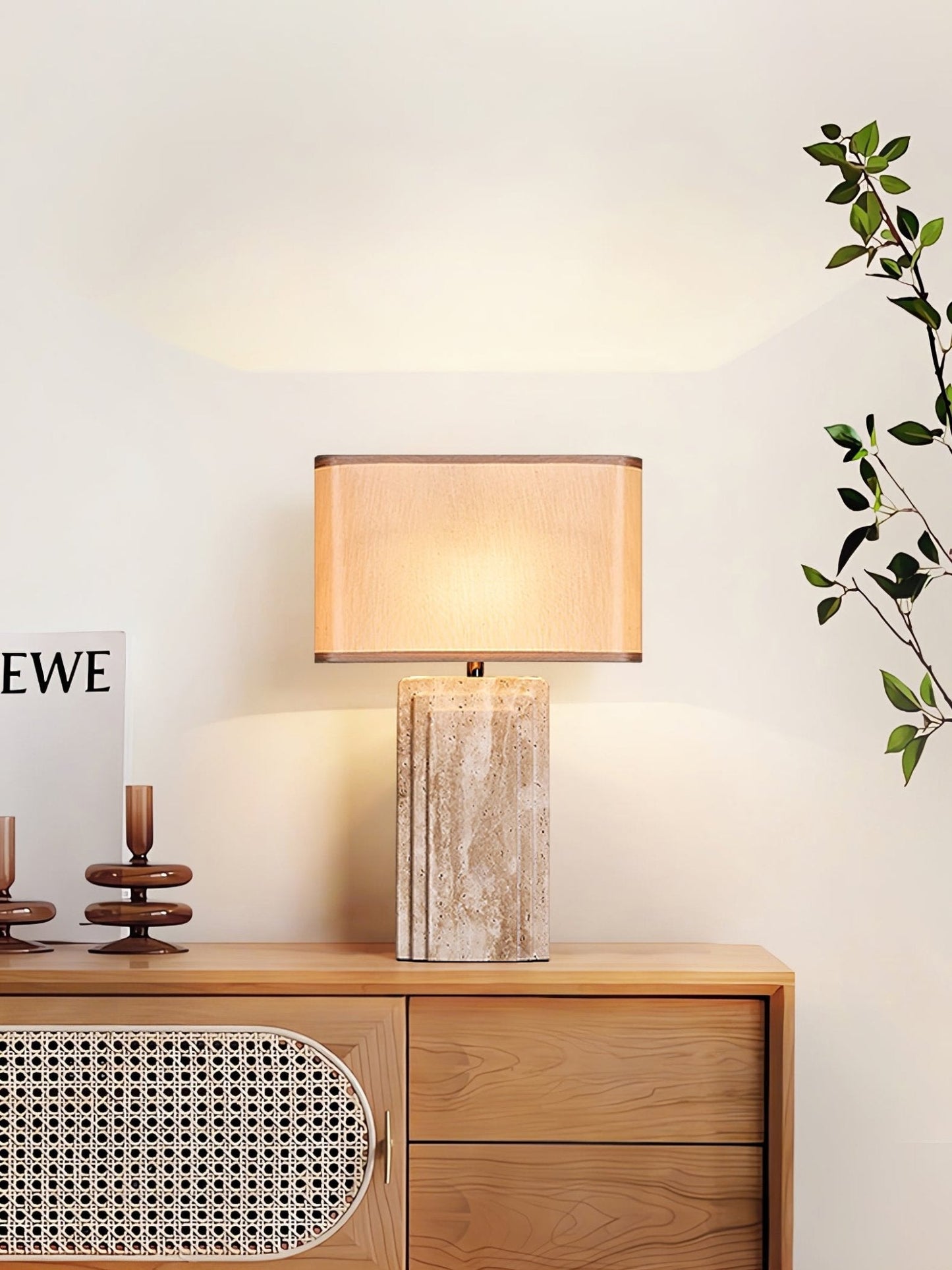 Arco Travertine Table Lamp
