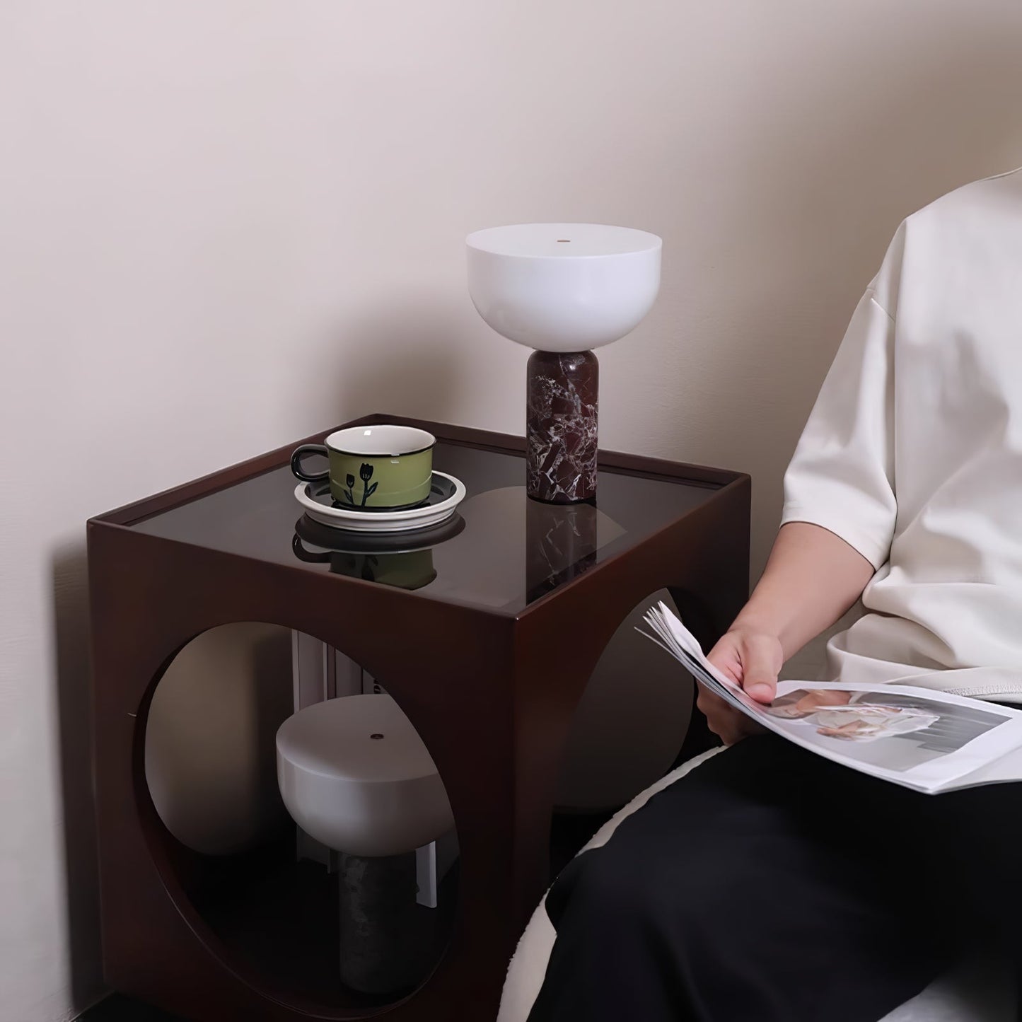 Arno Sphere Marble Table Lamp