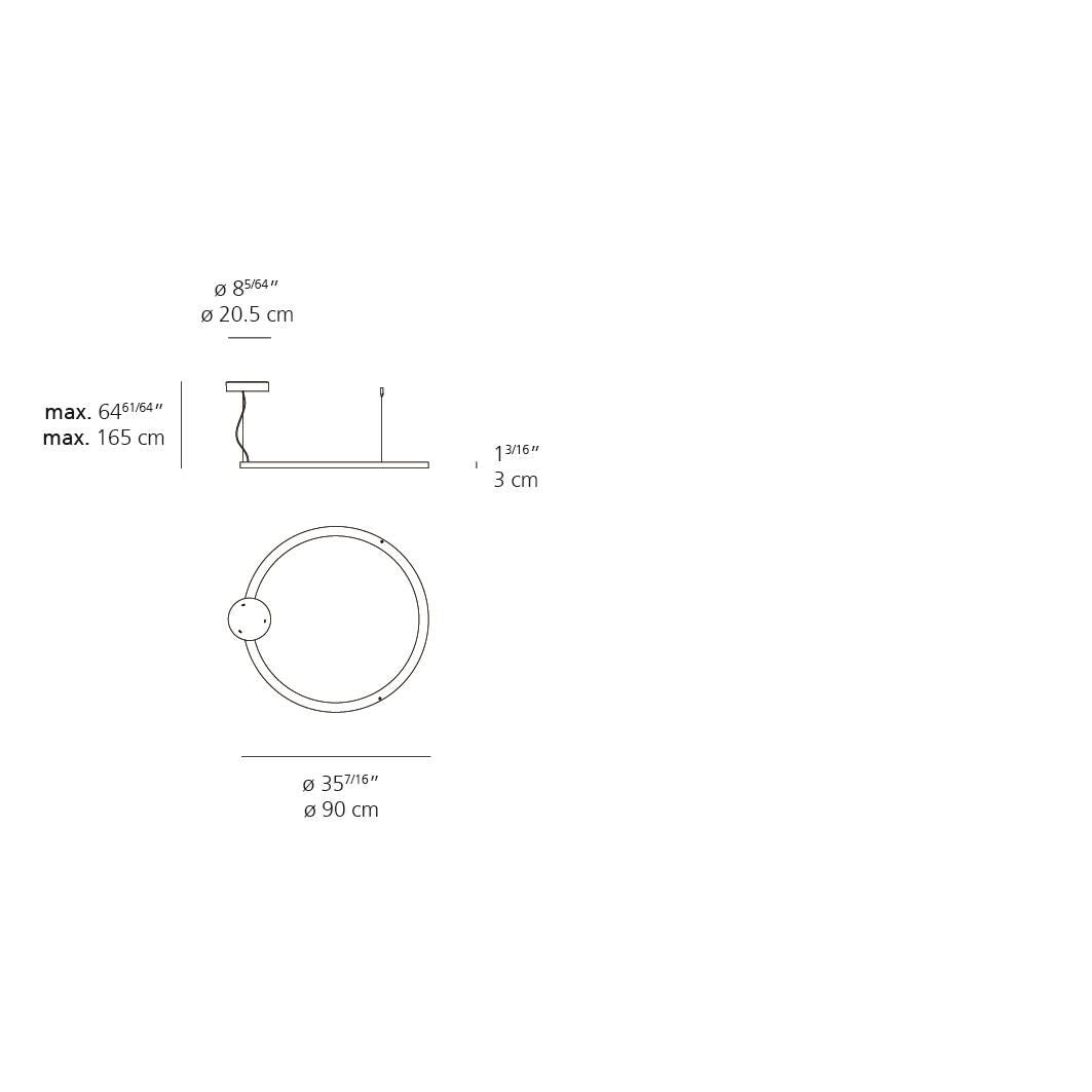 Artemide Bjarke Ingels Group Ripple 35 Inch Led Chandelier Cp735554