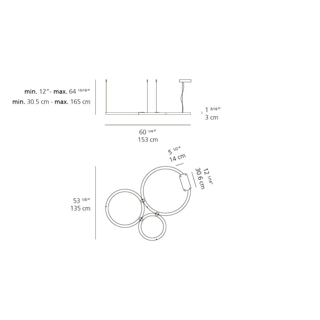 Artemide Bjarke Ingels Group Ripple 60 Inch Led Chandelier Cp735556