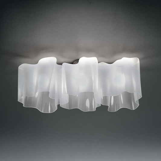 Artemide Gerhard Reichert Michele De Lucchi Logico 25 Inch 3 Light Semi Flush Mount Cp369966