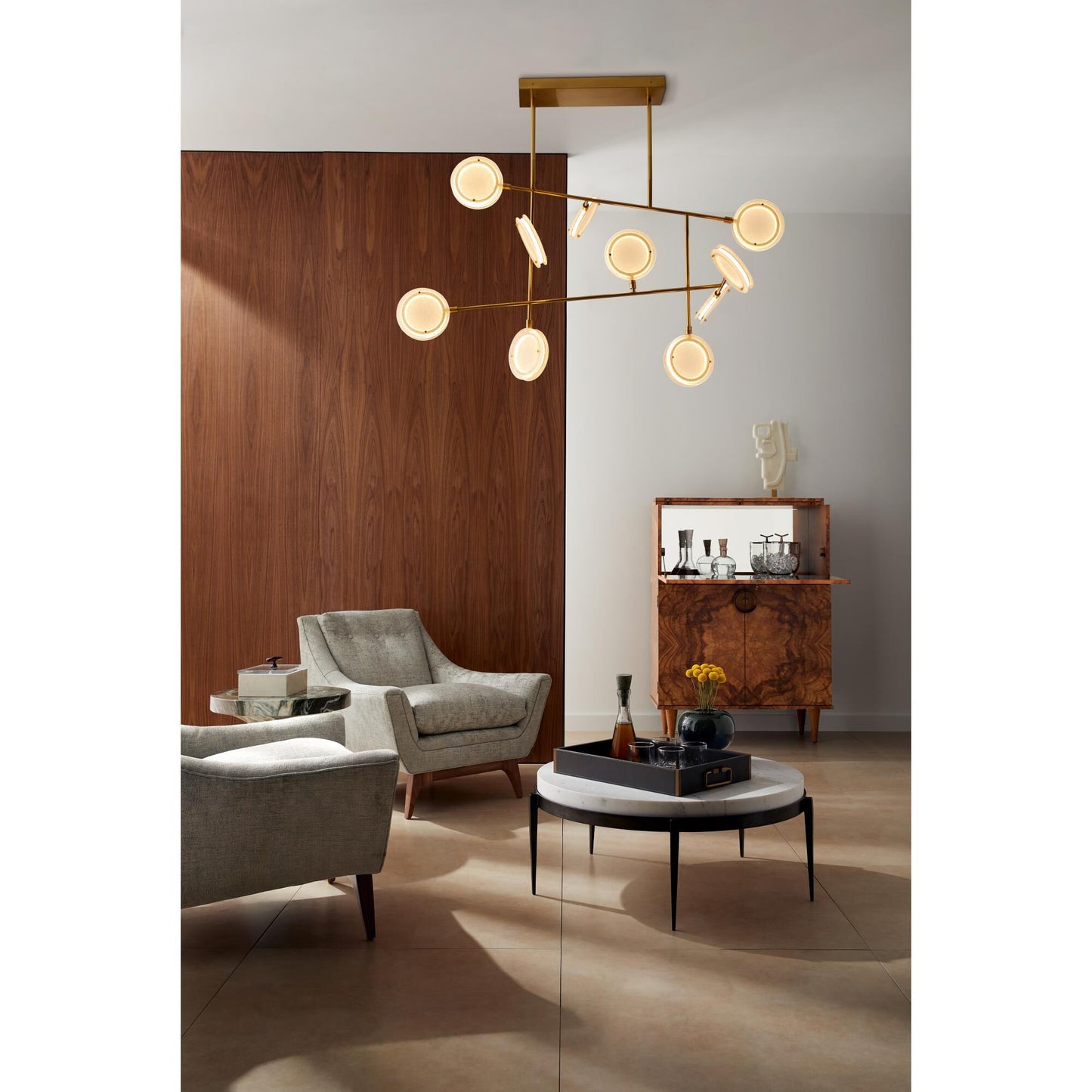 Arteriors Home Meridian 54 Inch 10 Light Led Linear Suspension Light Cp754257