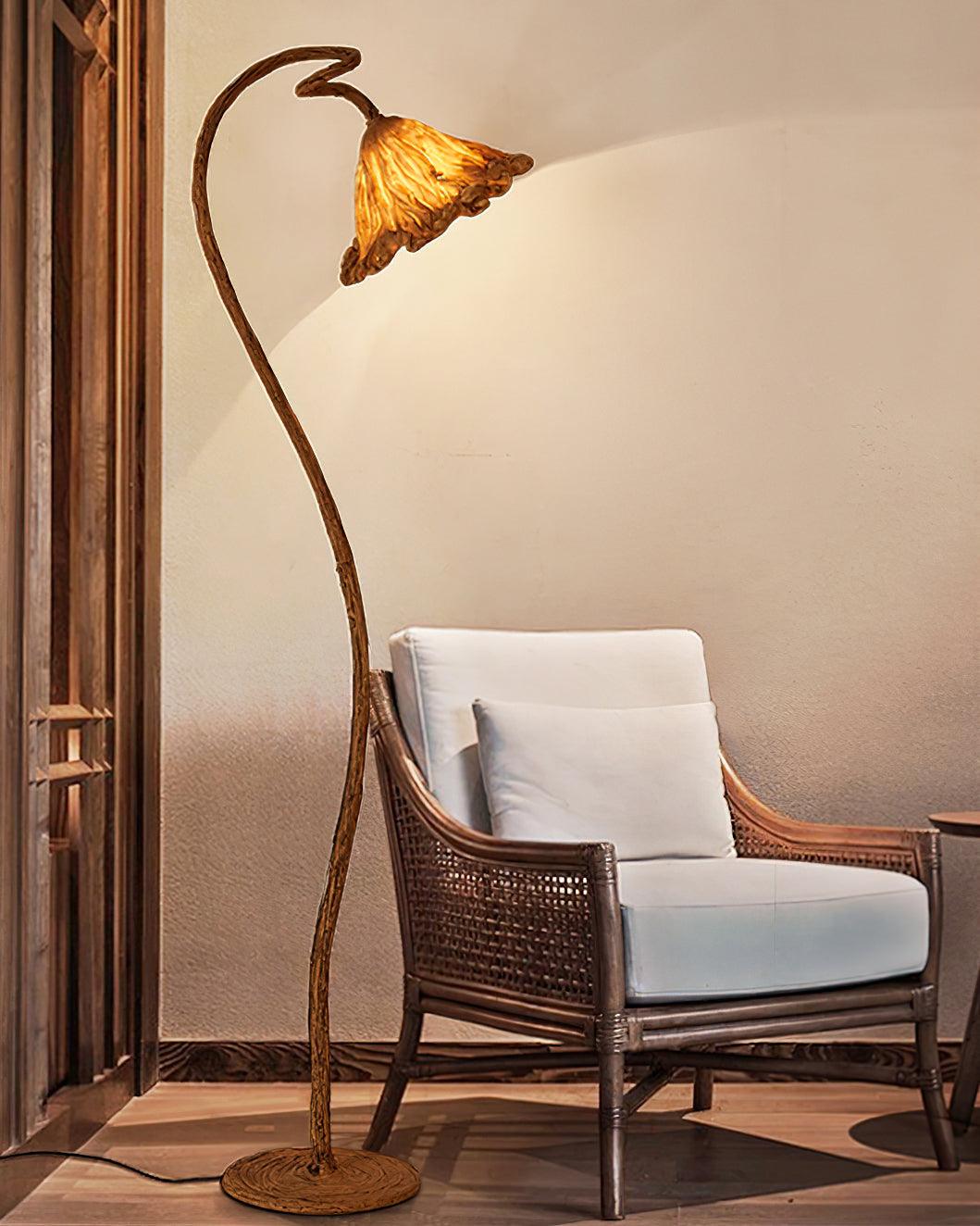 Artistic Lotus Leaf Floor Lamp