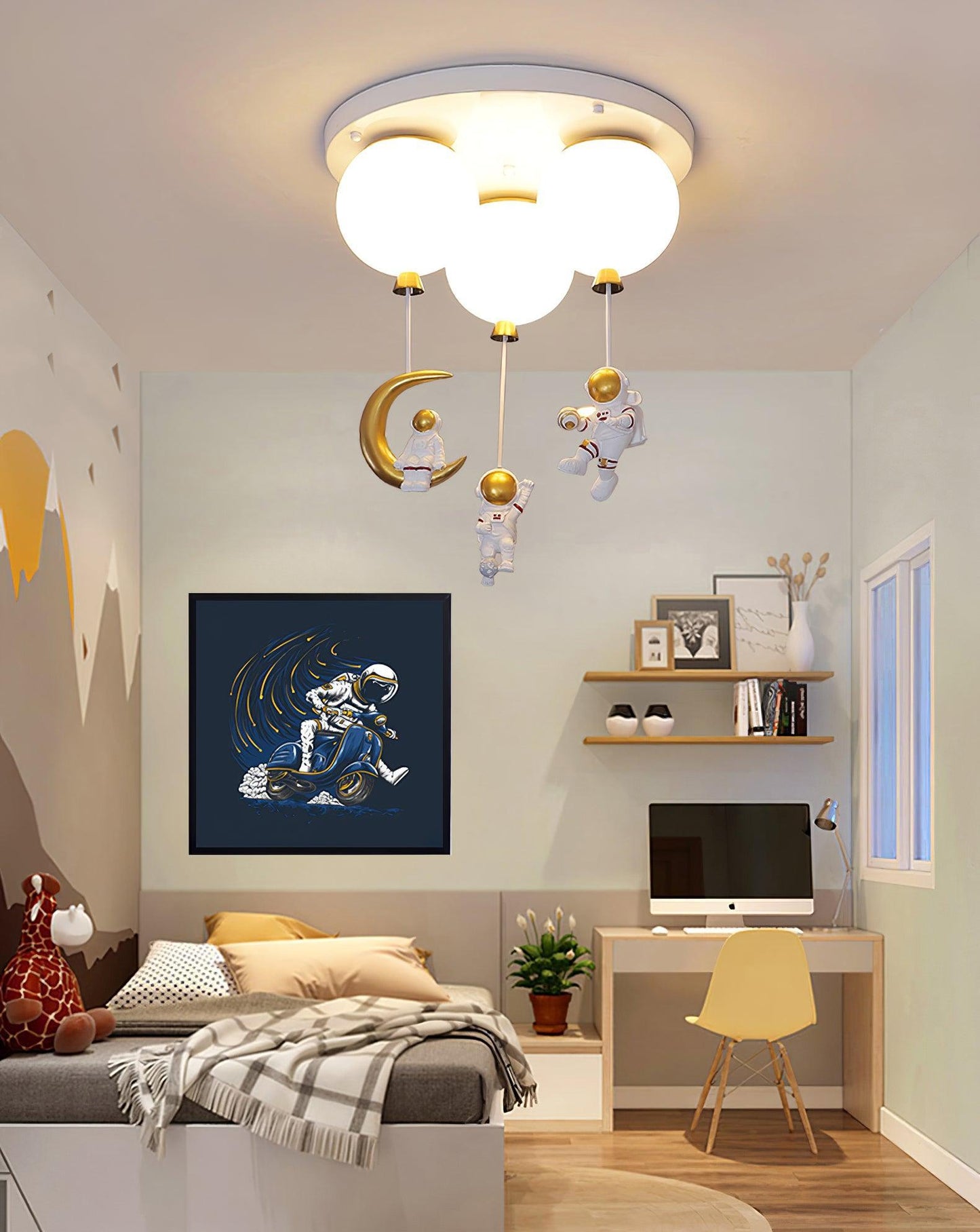 Astronaut Glossy Balloon Ceiling Lamp